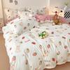 Simple Bedding Washed Cotton Four-piece Set Pastoral Bed Sheet Quilt Cover Bedding Three-piece Set