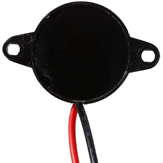 Mugast 3-24V Piezoelectric Electronic Buzzer Alarm, Black, 1 Pack, Wired, Car Compatible