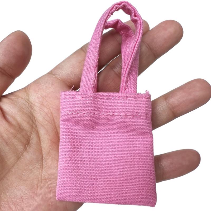 1Pcs For Blythe Doll Canvas Tote Bags Mini Handbag Letter Print Shoulder Bags For Blyth Dolls Accessories