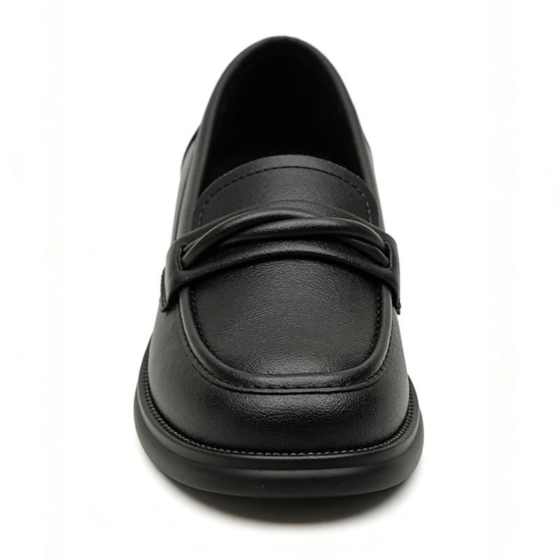 Spring Autumn Women's Loafers Black Slip-On Shoes for Office & Daily Wear Brand Flat Ladies Casual Shoes