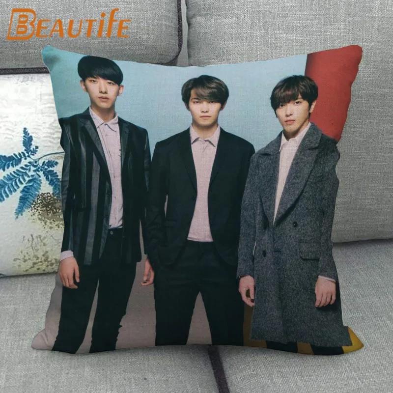 45X45cm CNBLUE KPOP Pillow Cover Square Zipper Cotton Linen Fabric Pillow Cases Bedroom Home Decorative Boys Girls Gift