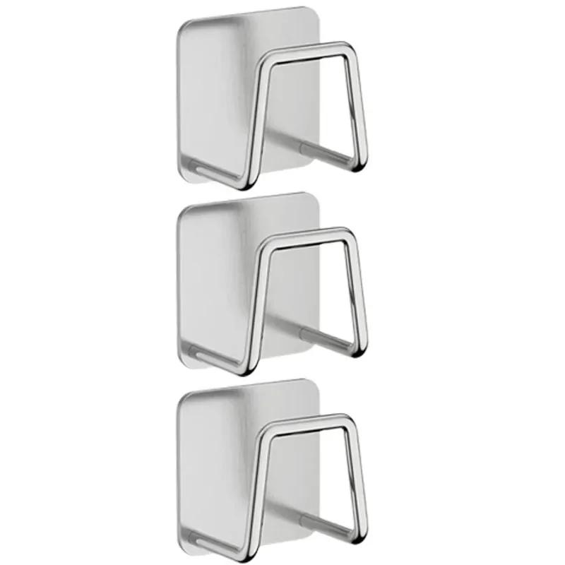 Kitchen Sponge Holder Self Adhesive Sink Rag Drain Drying Rack Wall Hooks Wire Ball Organizer Bathroom Storage Home Organizer