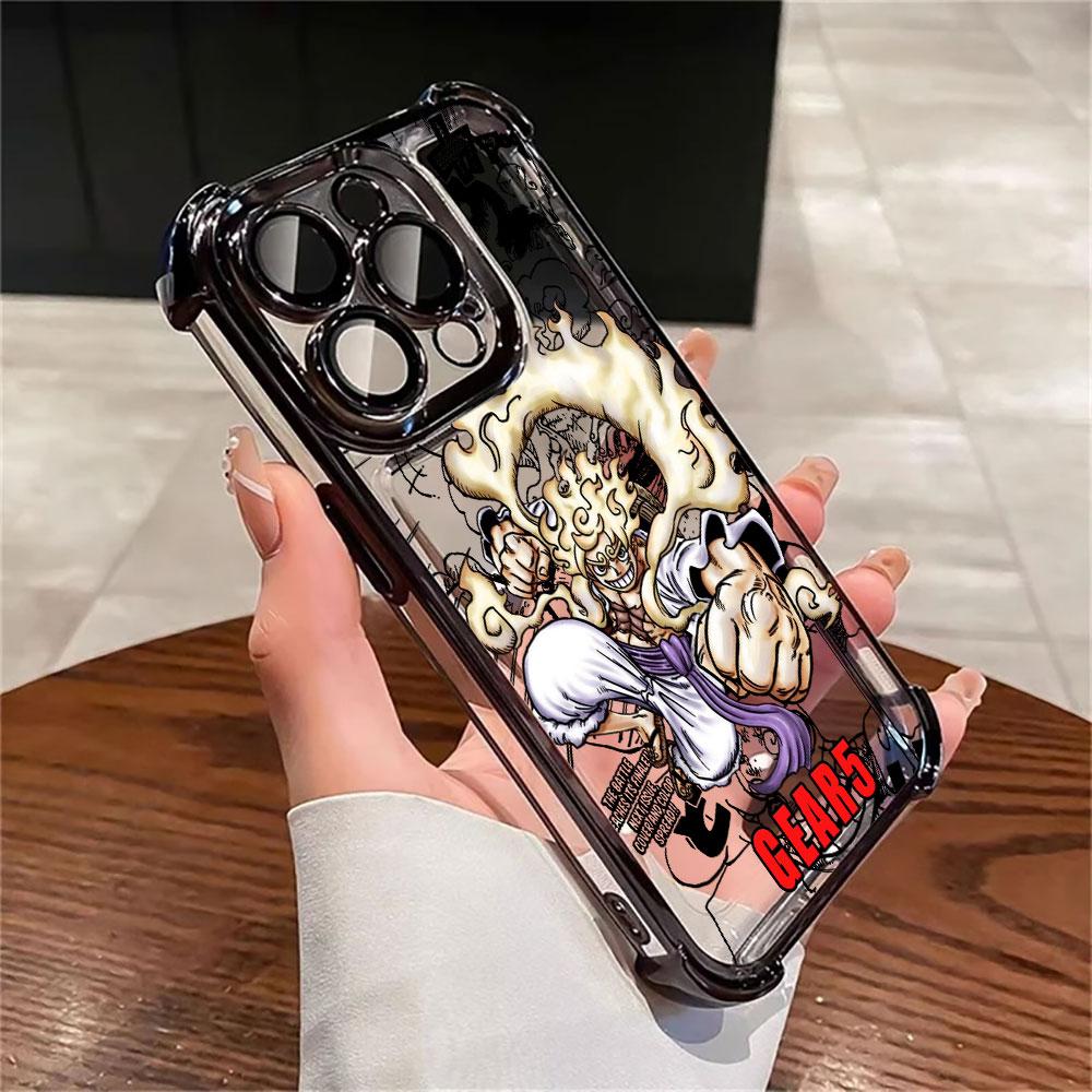Hot LuffyS Sun God NikaS Plating Phone Case For Samsung S26 S25 S24 S23 S22 S21 S20 FE Note20 Edge Plus Ultra 4G 5G Anti Fall