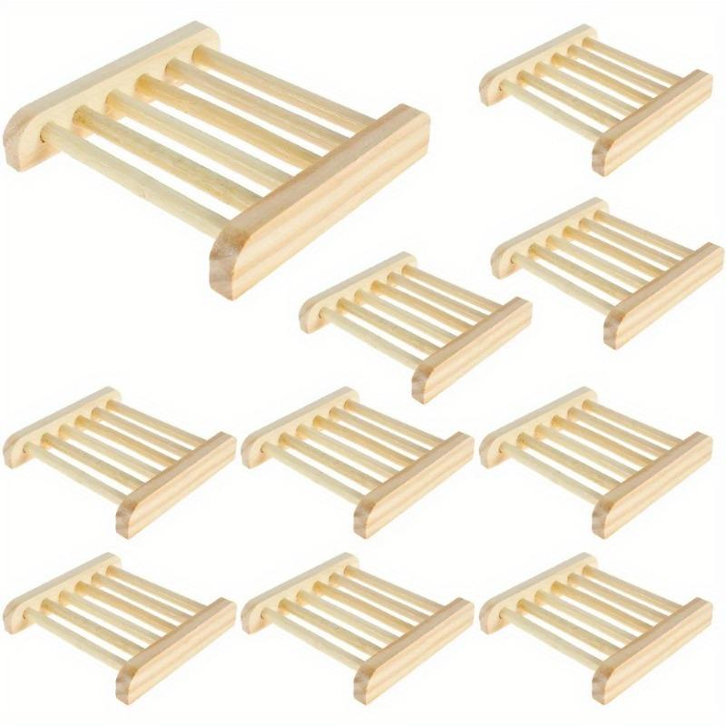 Soap Dishes Natural Wooden Soap Tray Holder Bath Soap Rack Plate Container Shower Bathroom Accessories