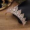 Haar Hoop Glänzende Strass Intarsien Blatt Dekor Braut Krone Geburtstag Party Legierung Stirnband Haar Zubehör