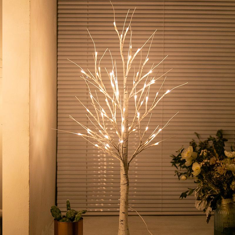 Cross-Border LED Christmas Lights - Luminous White Birch Branches for Home Decor
