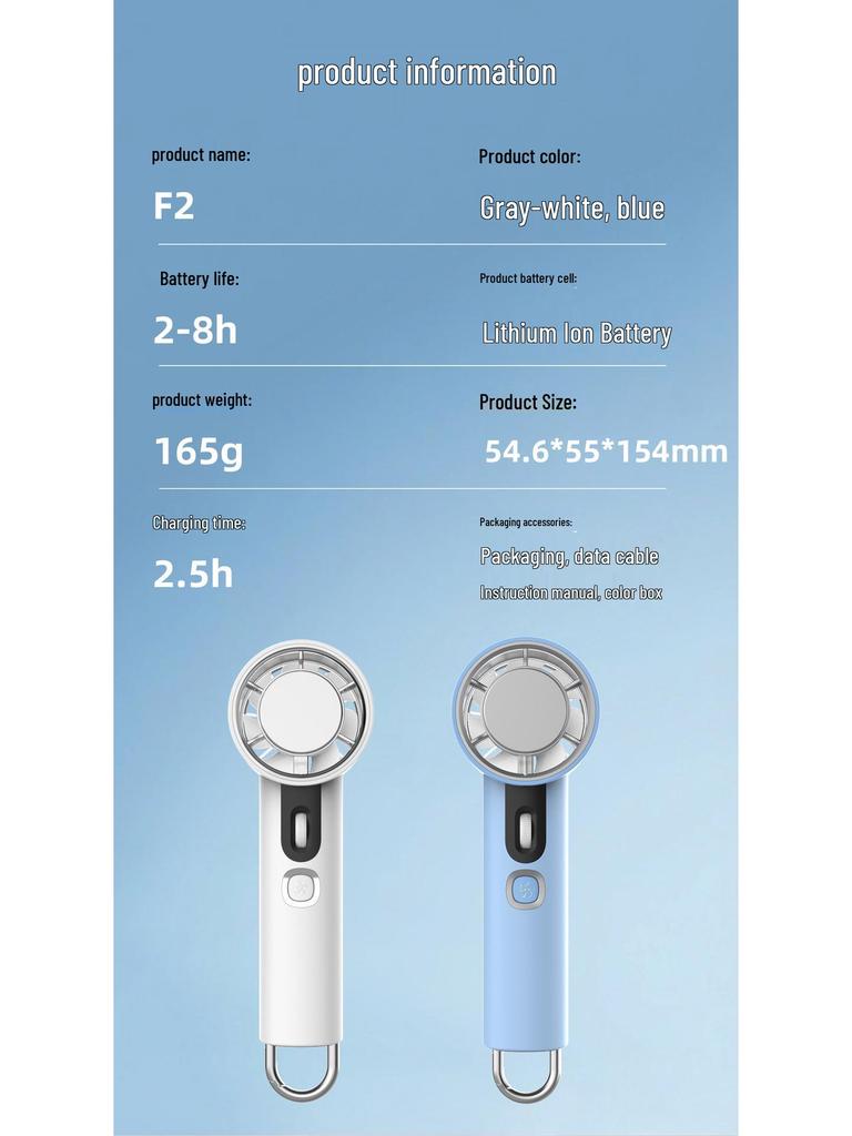 Portable USB Rechargeable High-Speed Mini Cooling Fan with Ice Pack