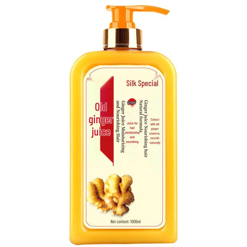 Refreshing Ginger Shampoo: Volumizing & Moisturizing Hair Wash with Creamy Ginger Juice for Cleansing and Care.
