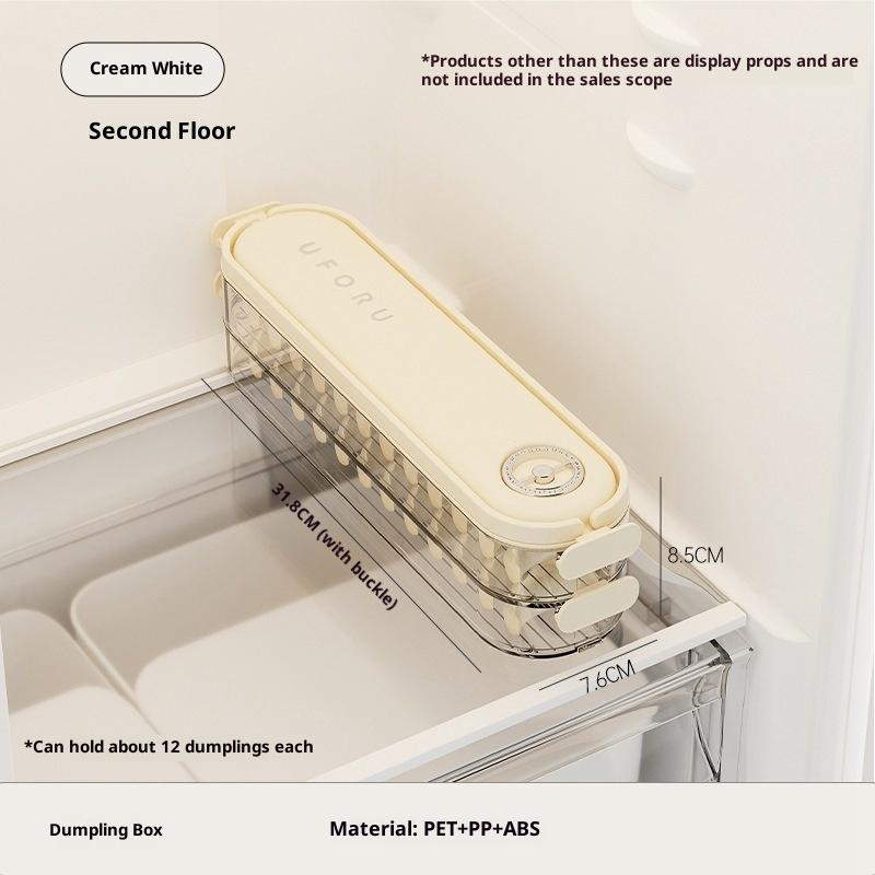 1/2/3 Layers Household Food-Grade Dumpling Container With Lid Freezer Fresh-Keeping Box Refrigerator Storage Box