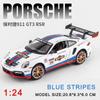Pdbn6 1/24 Porsche 911 GT3 RSR Sports Car Alloy Pull Back Model Car Simulation Children's Diecast Toy Car Boy Toys Garage Kit