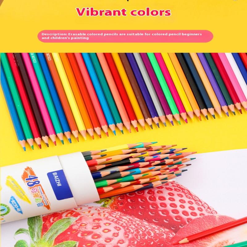 Water-Soluble Colored Lead, Erasable Colored Pencil, Art Student Professional Oil Pencil, Brush Set, Painting Stationery