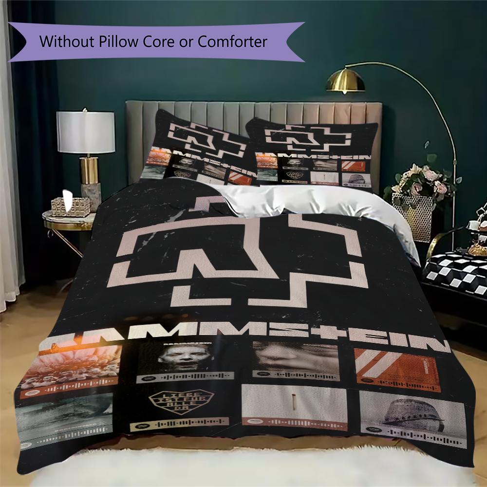 Rammstein German Industrial Metal Band Bedding Without Core 1 Duvet Cover 2 Pillowcase Without Core Soft And Comfortable