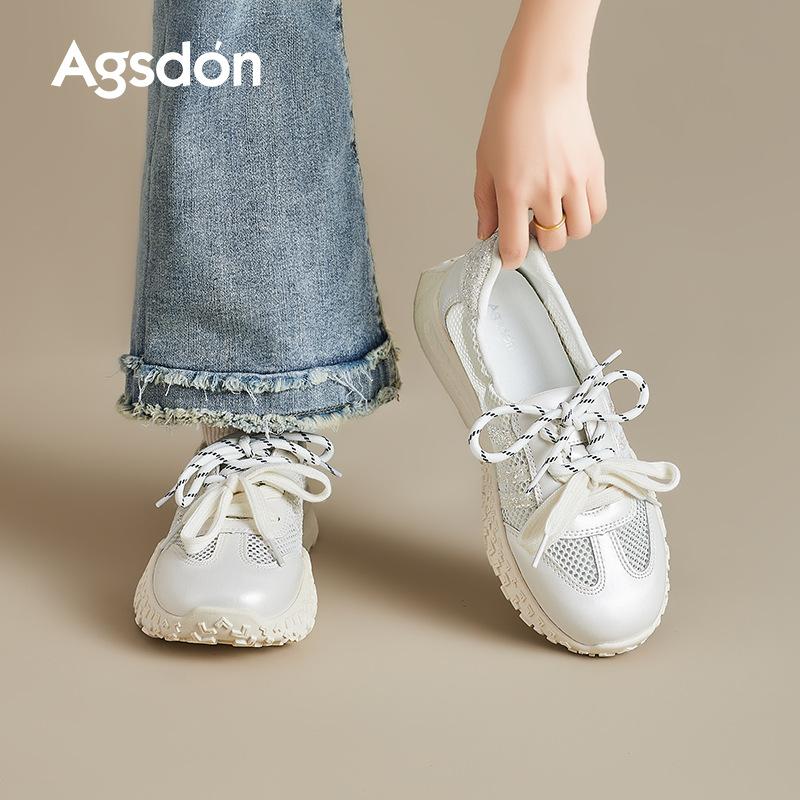 Augustine New Summer Thin Hollow Mesh Forrest Gump Training Shoes Thick Baseplate Shoes
