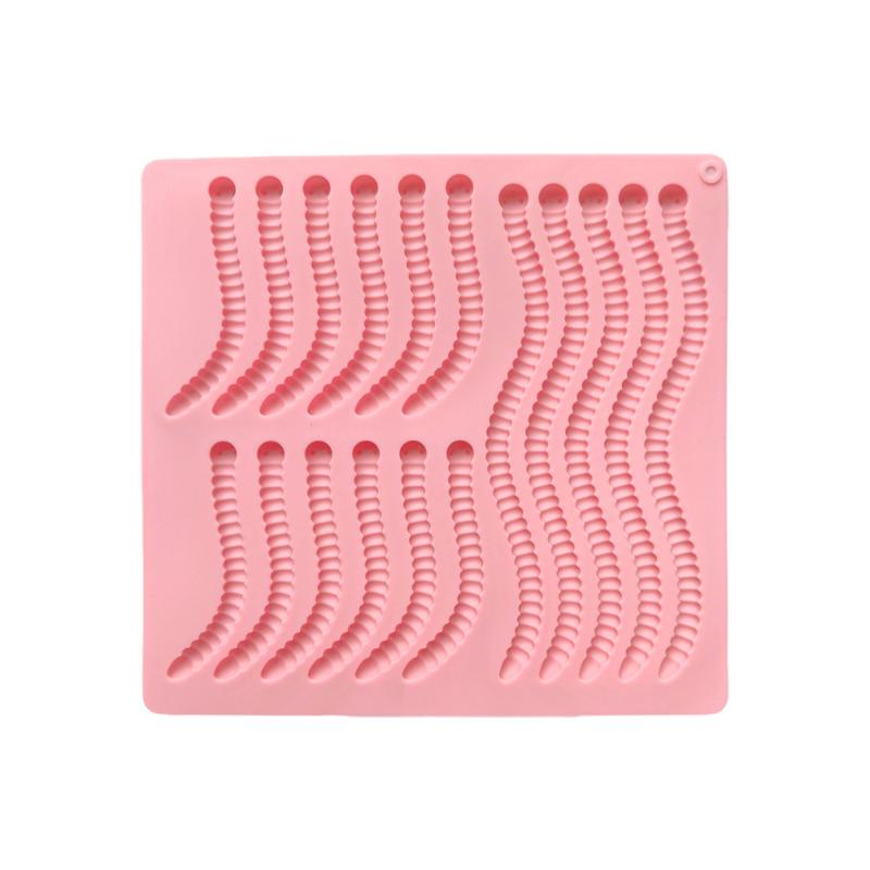 1Pc Silicone Mold for Worm Soft Candy DIY Chocolate Pudding Biscuit Ice Grid Tray Kitchen Baking Tools
