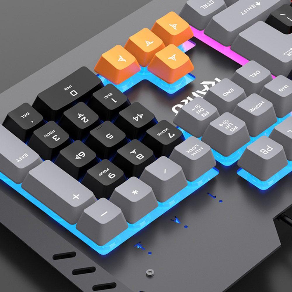 104 Keys Keyboard Mouse Set Backlight Wired Keyboard New RAIKU T16 Keyboard  Game