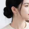 Elegant Butterfly Drop Earrings Set: 3 Pairs of High-End Silver Studs for Women.