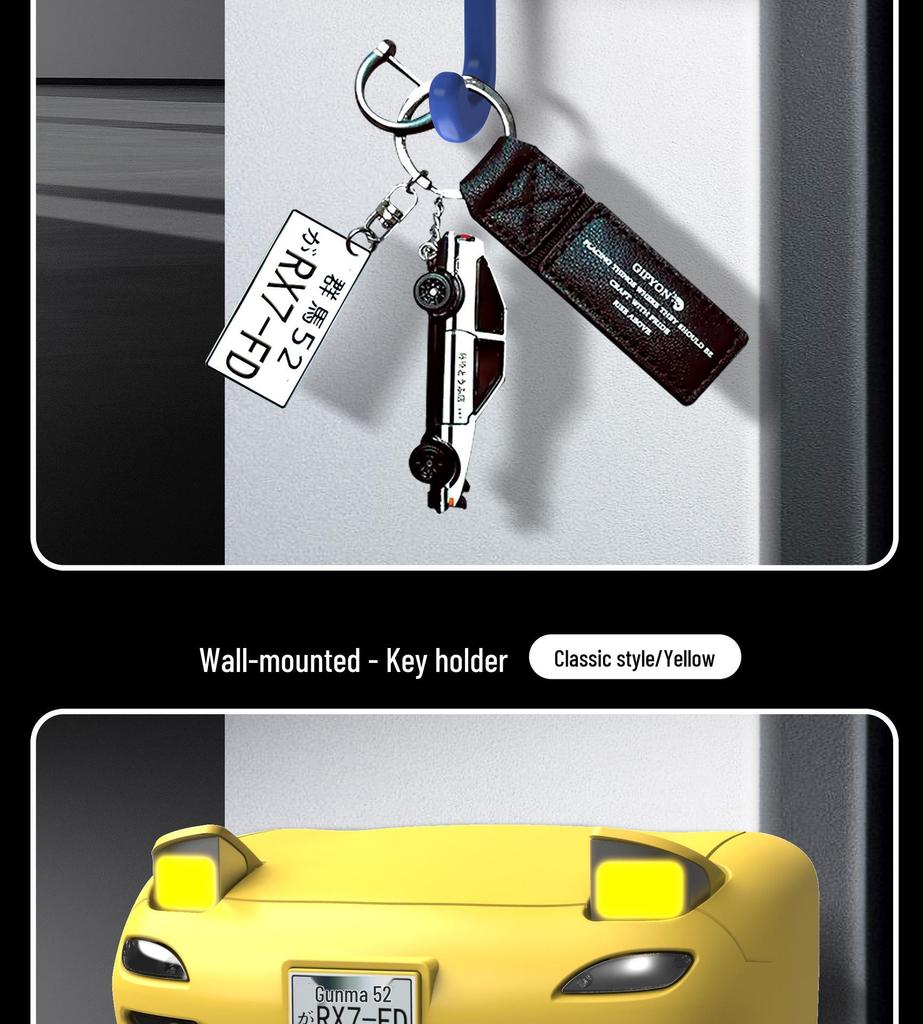Wandmontierter RX-7 Autoscheinwerfer Schlüsselhalter & Dekoration