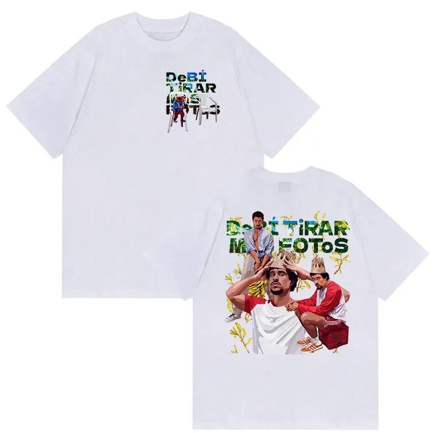 Unisex Fashion Hip Hop Short Sleeve TShirt Rapper Bad Bunny Debi Tirar Mas Fotos New Album 2026 Graphic Tshirts Streetwear