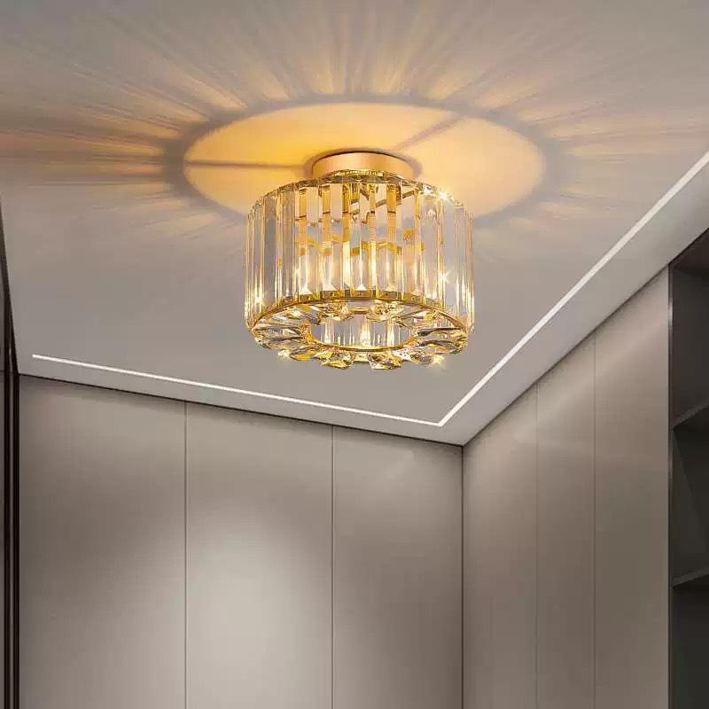 Luxury Crystal Ceiling Light for Nordic Room, Hallway, Entrance, Balcony, or Dining Room - Round/Square Luminaire.