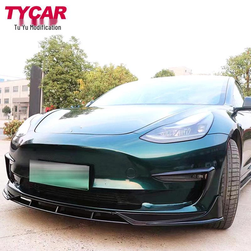 Tesla Model 3 FAST Style Front Lip Black Warrior Body Kit