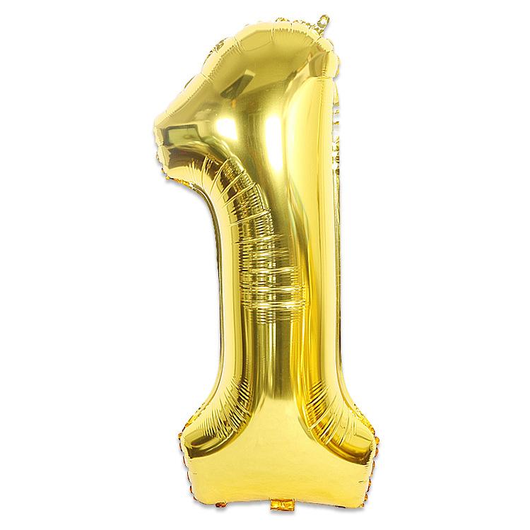 Hot Selling 40 Inch Aluminum Film Balloons Gold Silver Number Balloon for Wedding Party Birthday Decoration