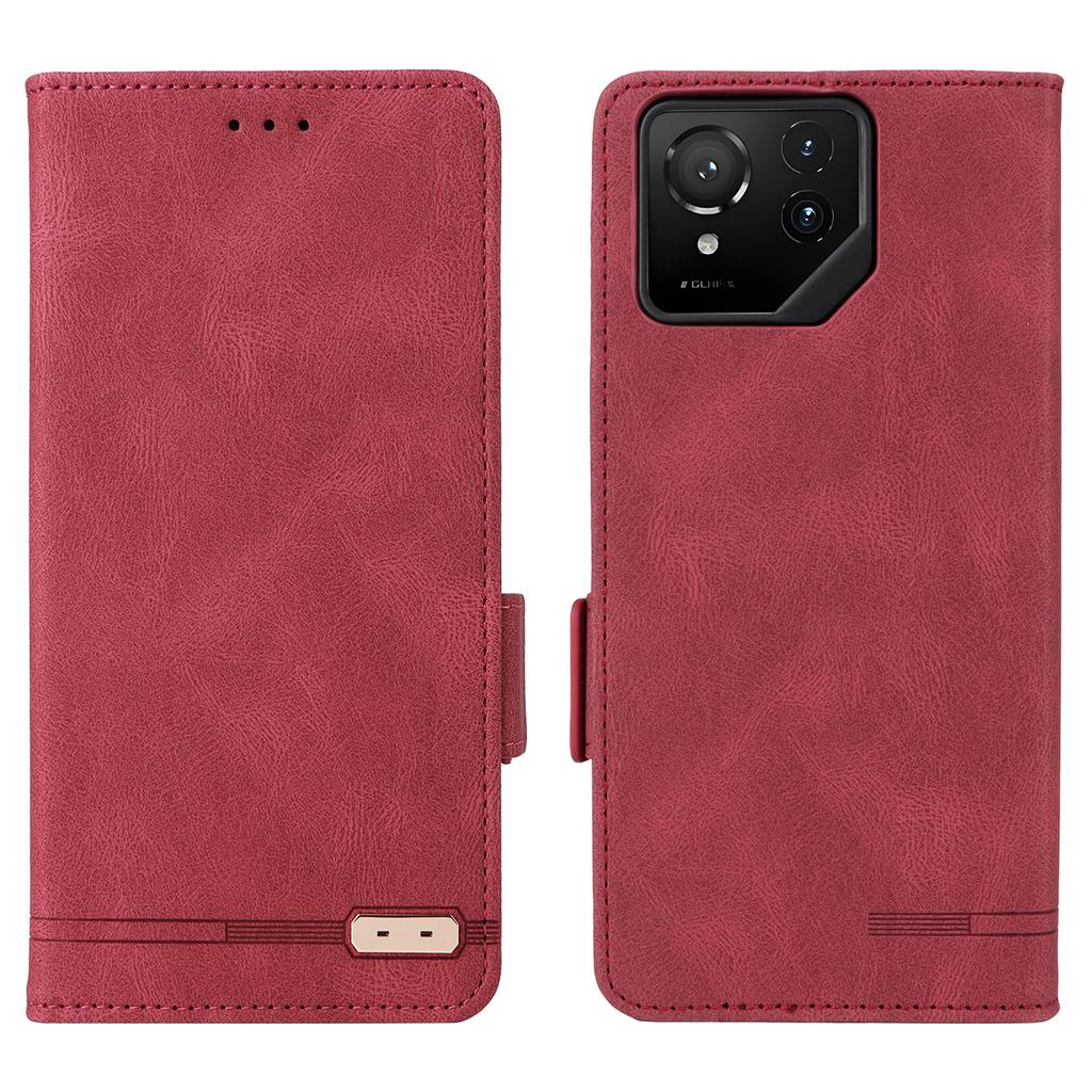 For Asus ROG Phone 9 5G Case Leather Wallet Flip Phone Cover with Hardware Decor