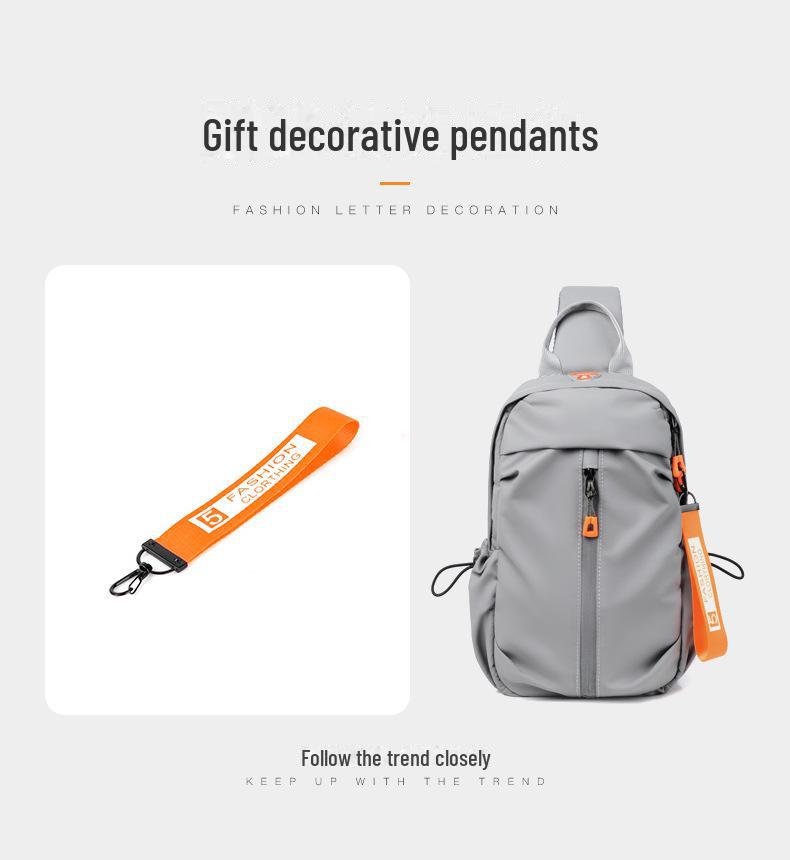 Men's Trendy Chest Bag, Fashionable Casual Sports Messenger Bag, Lightweight Travel Carry-On.