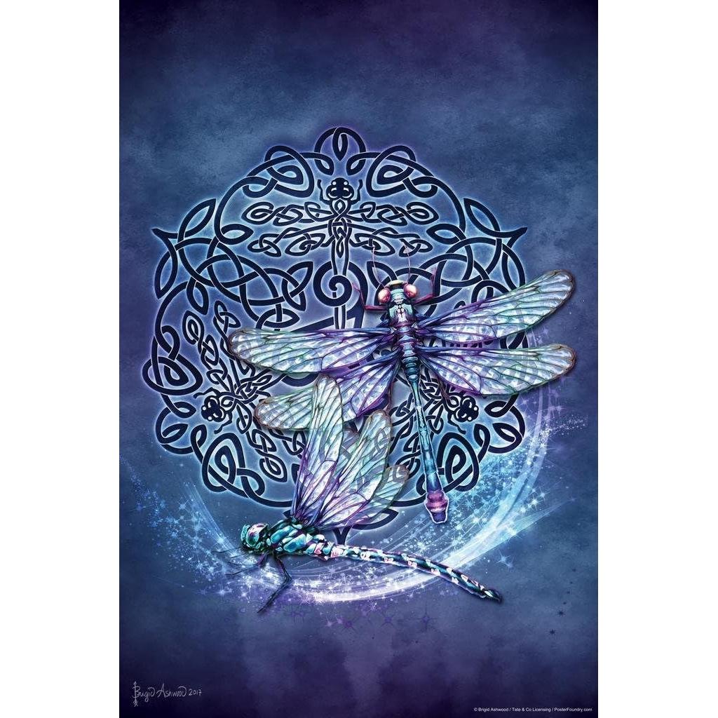 Celtic Dragonfly Tapestry by Brigid Ashwood, Ireland 75x100