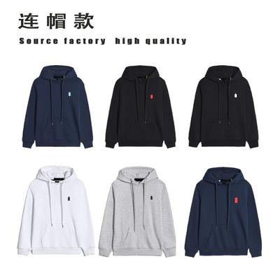 Felpa con cappuccio da uomo in cotone con ricamo vestibilità larga manica lunga abbigliamento casual