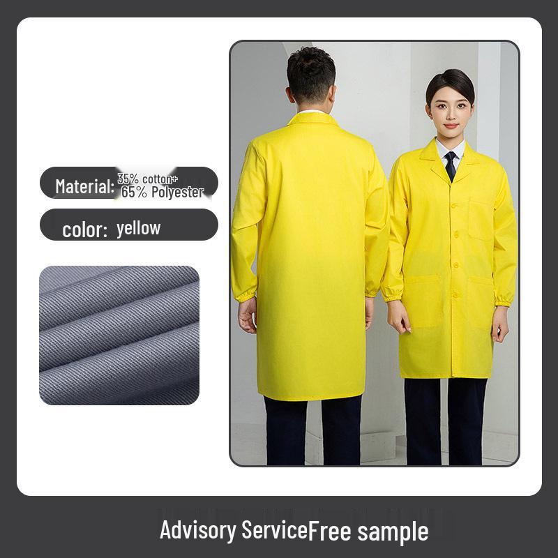 Men's Anti-Static Wear-Resistant Work Coat - Mid-Length, Thickened for Labor Protection