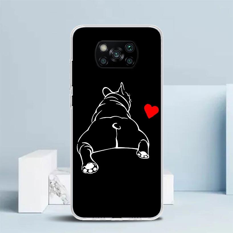 French Bulldog Black White Phone Case For Xiaomi Poco F7 Ultra X5 X6 X7 Pro M7 Redmi 15C 15 13C 13 12C 12 10C 10 10A 9 9C 9A 9T