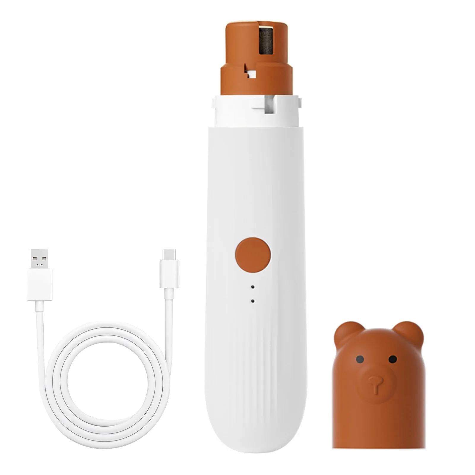 Электрическая USB-машинка для стрижки когтей собак, шлифовальная машинка для когтей питомцев, перезаряжаемая, триммер для когтей лап щенков и кошек, аксессуары для собак
