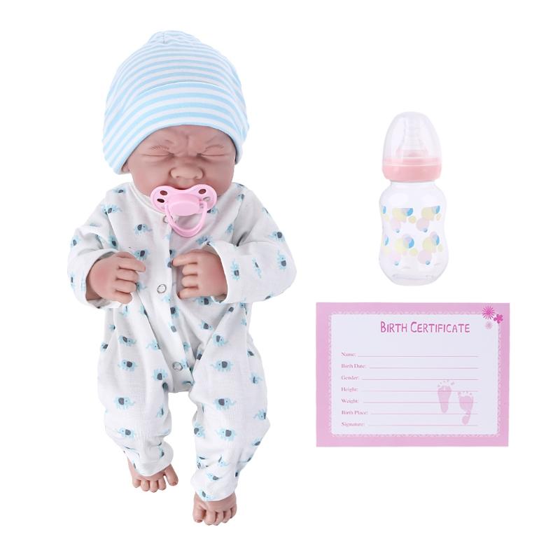 

14inch Girl/Boy Baby Re-born Nurturing for Doll Birthday Party Decoration Interactive Caucasian Soft Baby Realistic for 1