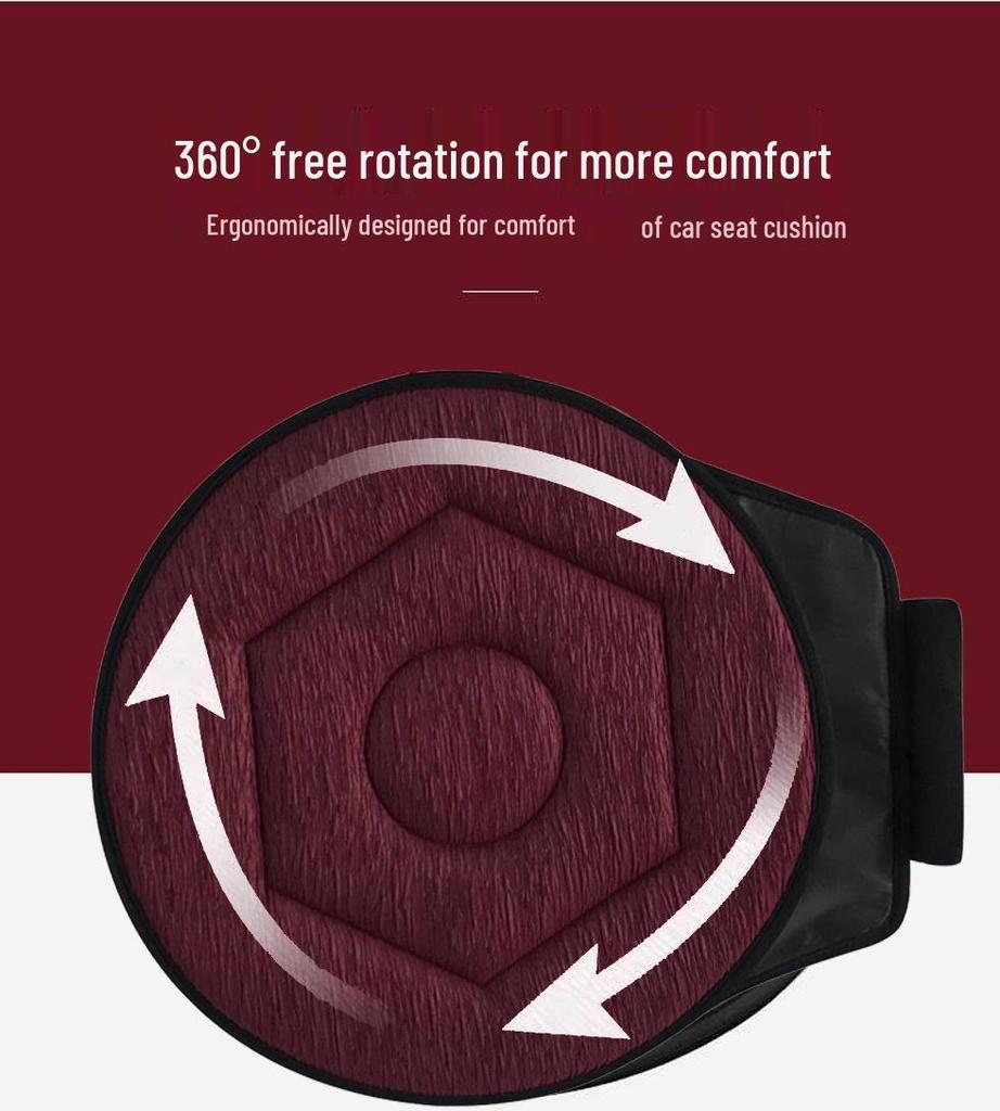 Odorless 360° Rotating Car Seat Cushion for Elderly and Pregnant Women – Portable, Multifunctional, and Effort-Saving Chair Cushion