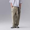 Li Ning CF Series Solid Color Casual Lace-Up Straight Loose Knit Sports Pants Men Bottoms AYKU621-3