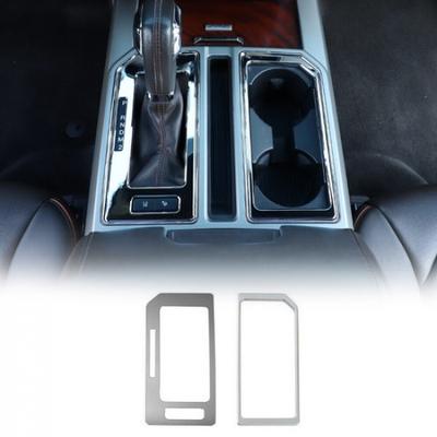 Central Gear Shift Frame Trim Decor Cover For 15-20 Ford F150 Chrome Accessories