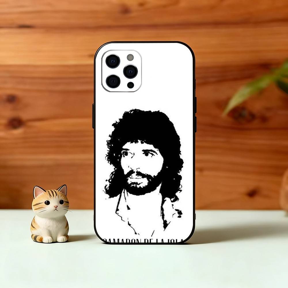 Singer Camaron D-De L-La I-Isla Phone Case For iPhone 17,16,15,14,13,12,11 Plus,Pro Max,XS,Soft Silicone Black Cover