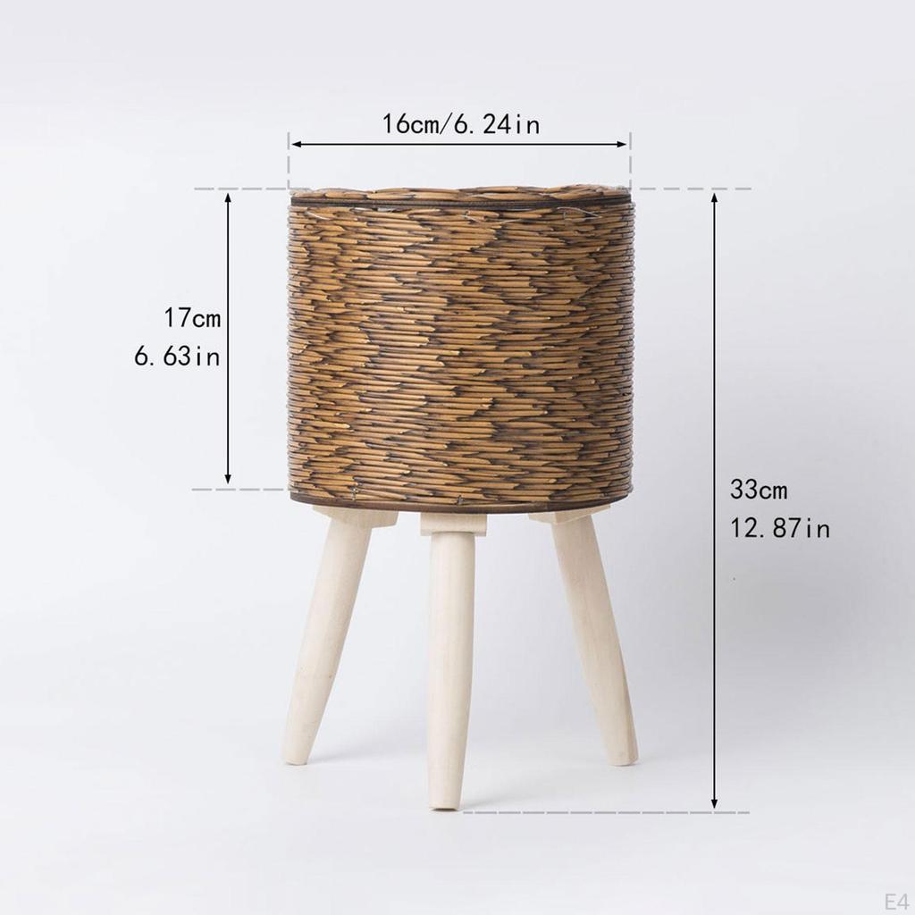 Plant Basket with Legs Flower Pot Pastoral Display Planter for Balcony Greenhouse Dining