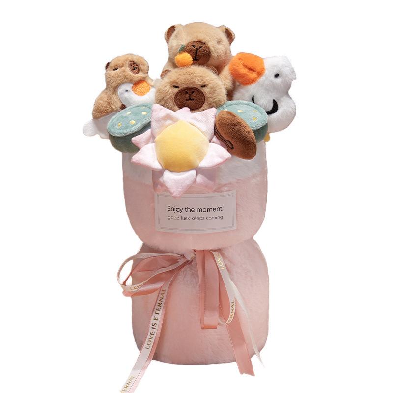 Buddhist Capybara Doll Bouquet Doll Capibala Doll Plush Toy Surprise Valentine's Day Birthday Gift