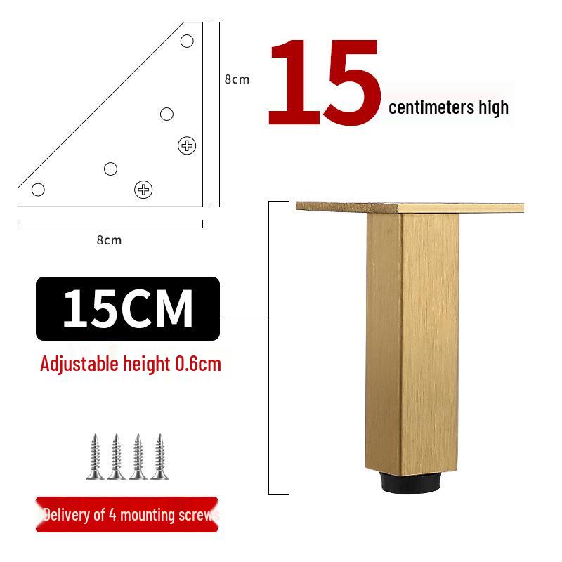 Adjustable Aluminum Alloy Furniture Legs for Cabinets, Sofas, Coffee Tables, TVs, and Beds