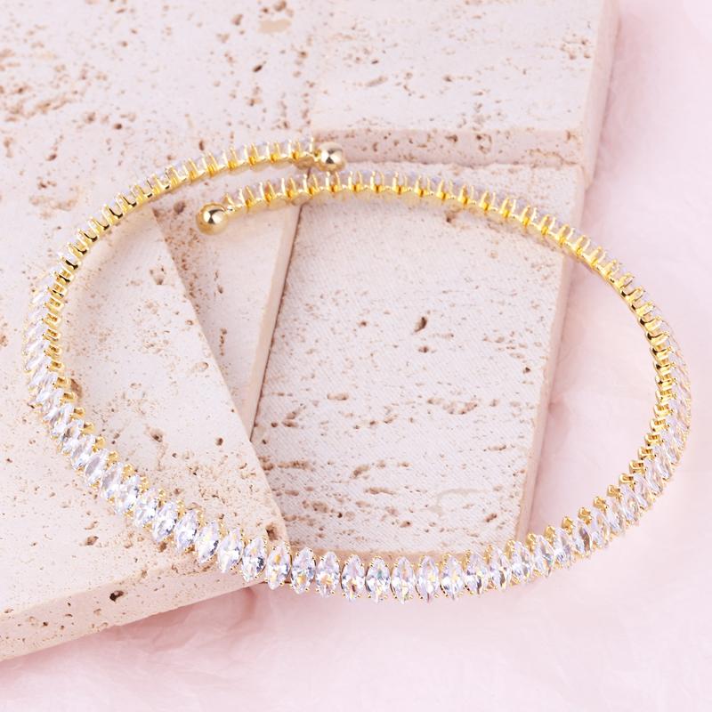 Trendy Tennis CZ Choker Necklace for Women Luxury Dazzling Crystal Iced Out Zirconia Collar Short Chain on Neck Fashion Jewelry