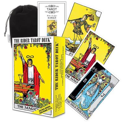 קלפי טארוט קנצ'ארו 78 קלפים קלפי טארוט לחיזוי עתידות קלפי רוכב בסיסיים גודל סטנדרטי טארוט רוכב טארוט יפני קלף טארוט הוראות בסיסיות