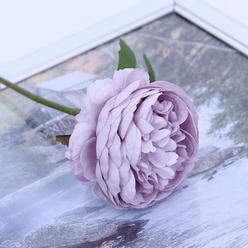 5 PEZZI Fiore Finto Rosa Occidentale Bouquet di Peonie Fiore Artificiale Rosa da Tè Accessori per Parete Floreale Matrimonio Decorazioni per la Casa Oggetti di Scena per Foto