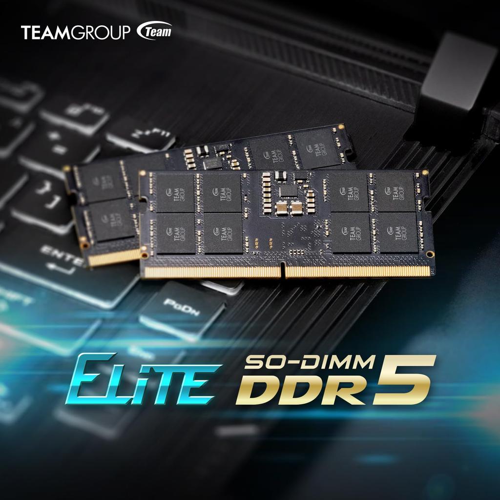 TEAMGROUP (formerly Team) DDR5 5600MHz 32GB (2 x 16GB) SODIMM PC5-44800 CL46 1.1V JEDEC Compliant ELITE Series Laptop Memory [TEAM Japan Official Prod