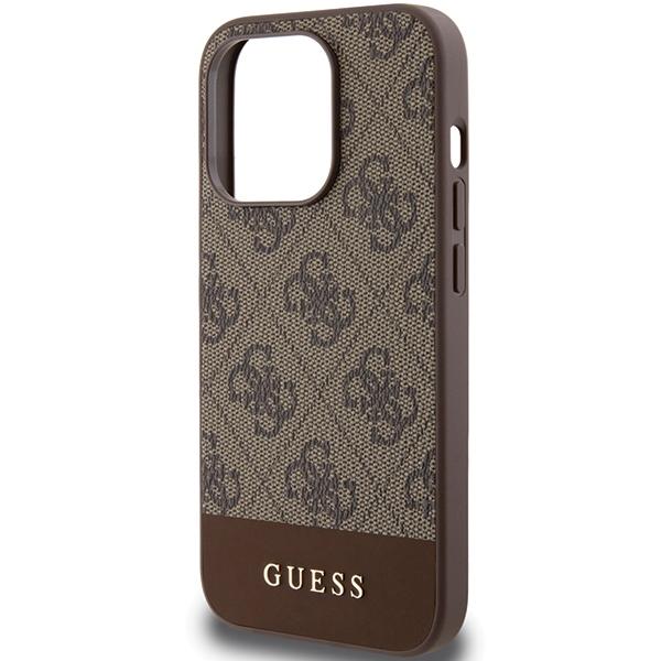 Guess Guhcp15Xg4Glbr Iphone 15 Pro Max 6.7 Brązowy/Brown Hardcase 4G Stripe Collection