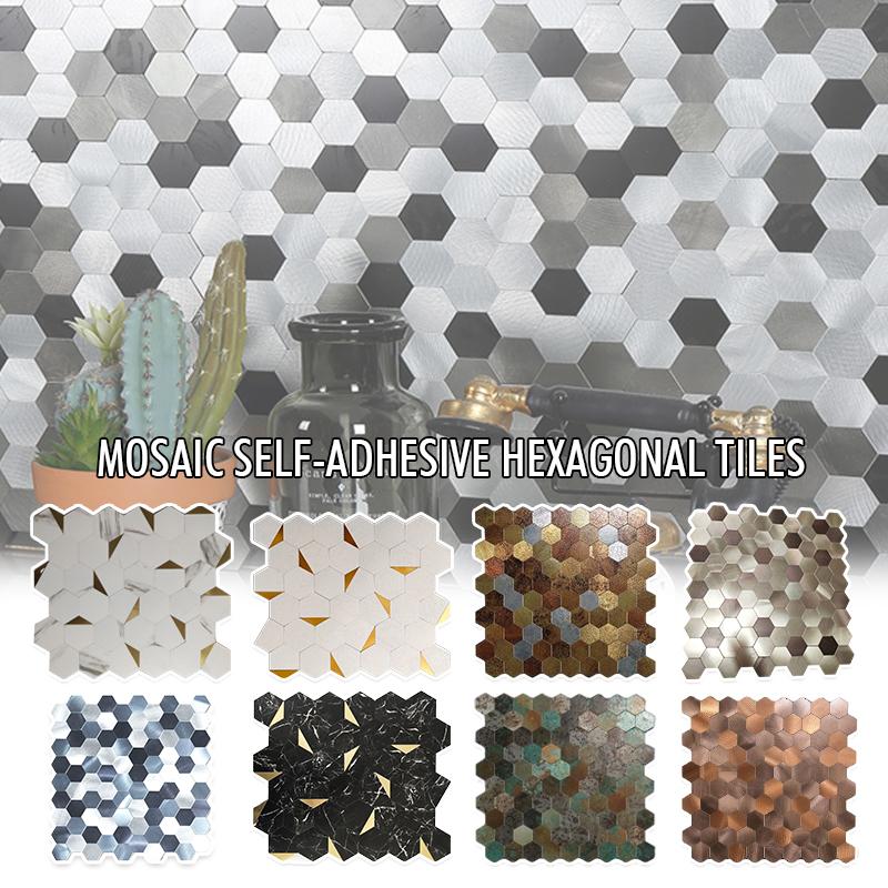 Mosaic Sticker Wall Tile Peel And Stick Self Adhesive Waterproof Wall Panel Kitchen Bathroom Backsplash Background Decor Decals