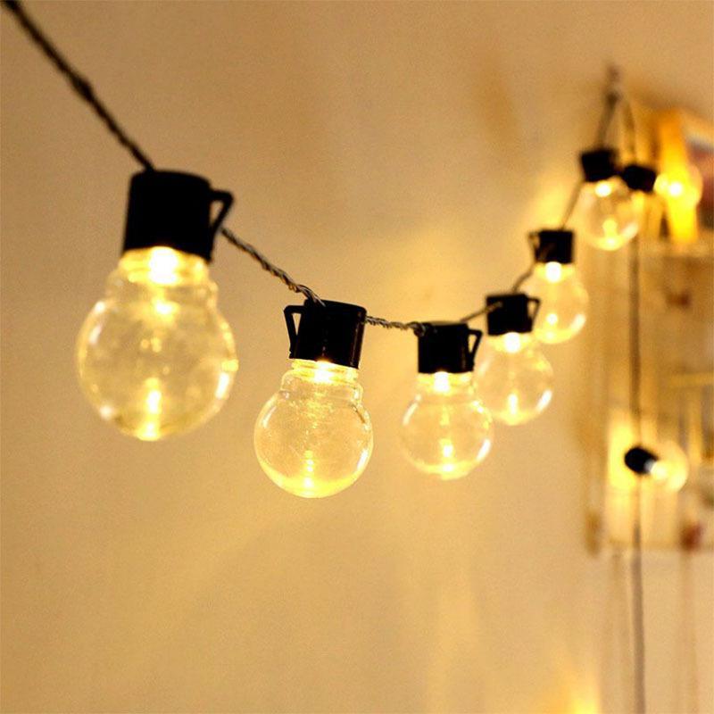 Highlight Solar-Powered Outdoor String Lights G50 Shatterproof Bulbs For Garden Holiday Decoration Waterproof Camping Lights 803