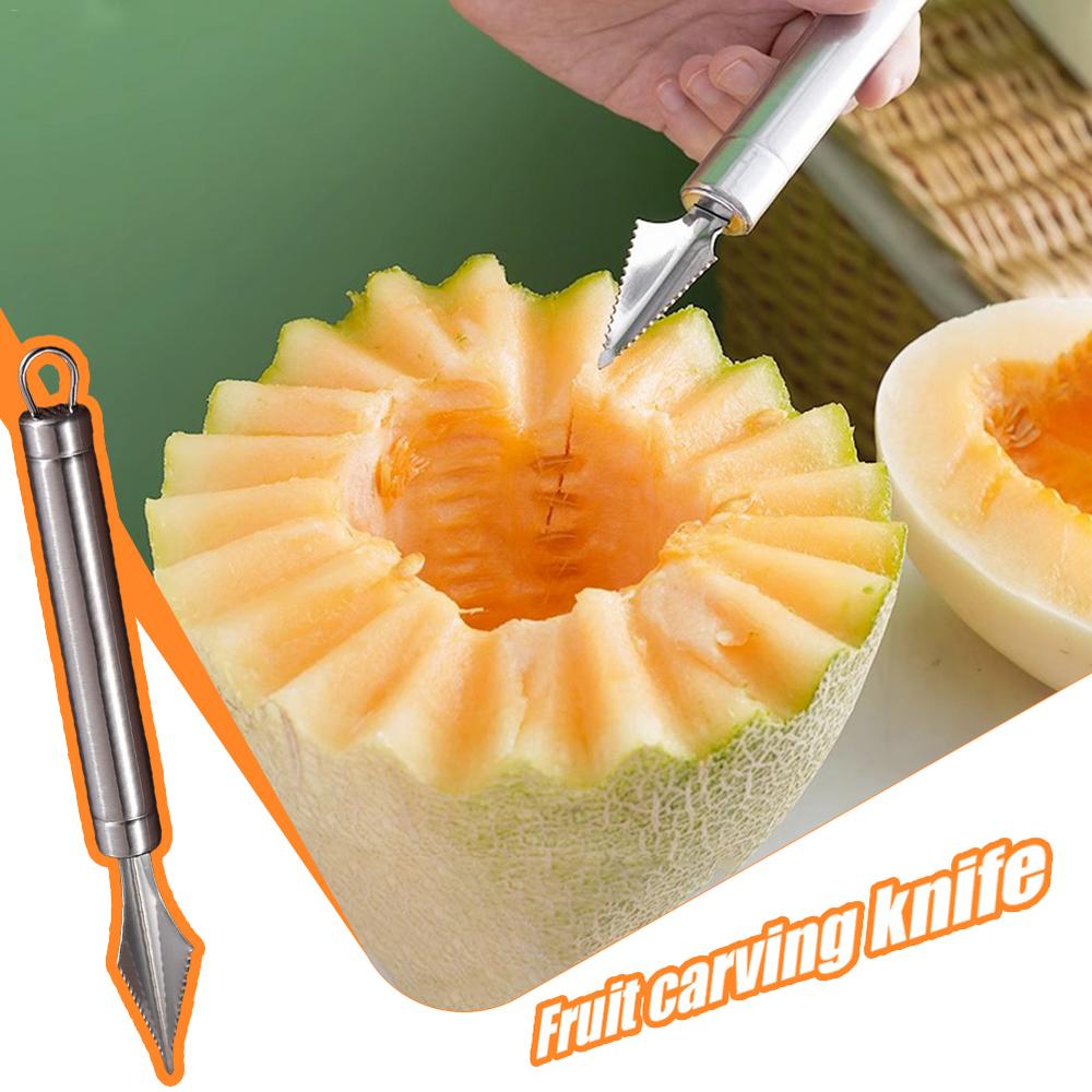 Fruit Carving Knives Fruit Ball Digging Spoon Stainless Steel Kitchen Fruit Salad Gadgets Fruit Carving Tools Fruit Scoops