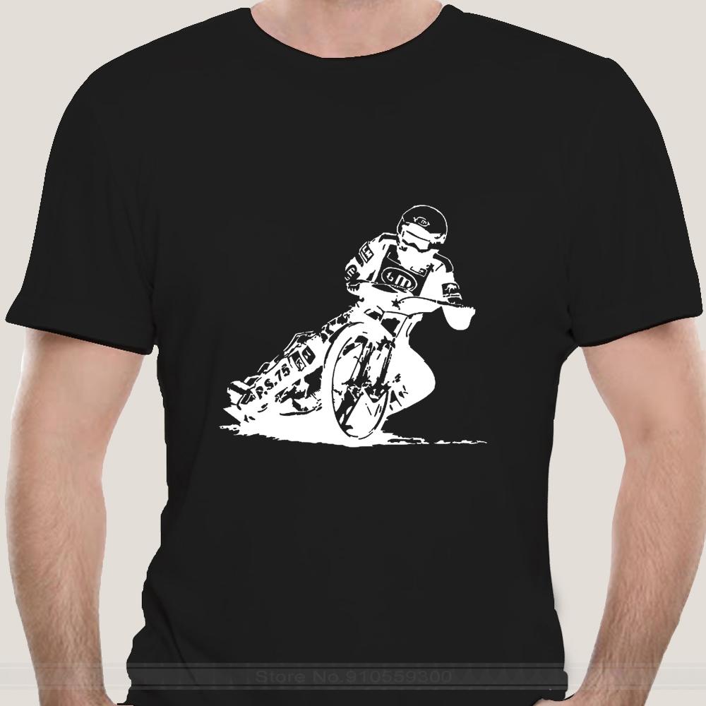 

спидвейный гонщик гонки по грунтовой трассе s футболка с коротким рукавом на заказ Буквы Удобная посадка Весенне-осенняя рубашка L