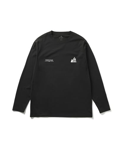 Snow Peak MofM Satoyama Long Sleeve T-Shirt MM4510-TS01 Cut and Sew Long Sleeve T-Shirt for Men and Women, Size L, Black